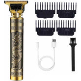 Vintage T9 Electric Cordless Hair Clipper – Professional Barber Trimmer for Men, Precision Shaver & Beard Grooming Kit with Stainless Steel Blades